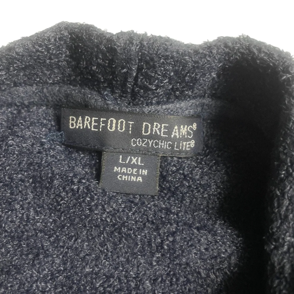 Barefoot Dreams Women's Large X- Large Navy Cozy Chick Lite Sweater‎ Open Front